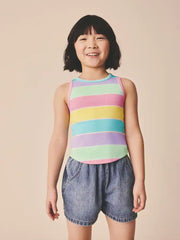 Pastel Stripe Rib Vest (3-16yrs)