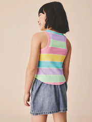 Pastel Stripe Rib Vest (3-16yrs)