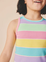 Pastel Stripe Rib Vest (3-16yrs)
