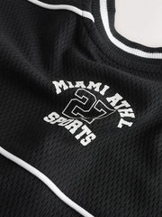 Black/White Varsity Short Sleeve T-Shirt (3-16yrs)