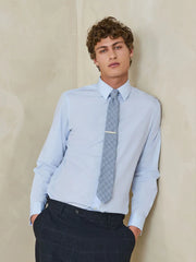 Light Blue/Blue Texture Slim Fit Shirt, Tie and Cufflink Occasion Set