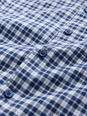 Navy Gingham Short Sleeve Smart Shirt (3-16yrs)