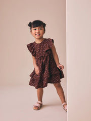 Brown Tiered Summer Dress (3mths-7yrs)