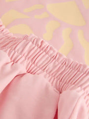 Pink/Yellow Palm Heavyweight T-Shirt and Shorts Set (3-16yrs)