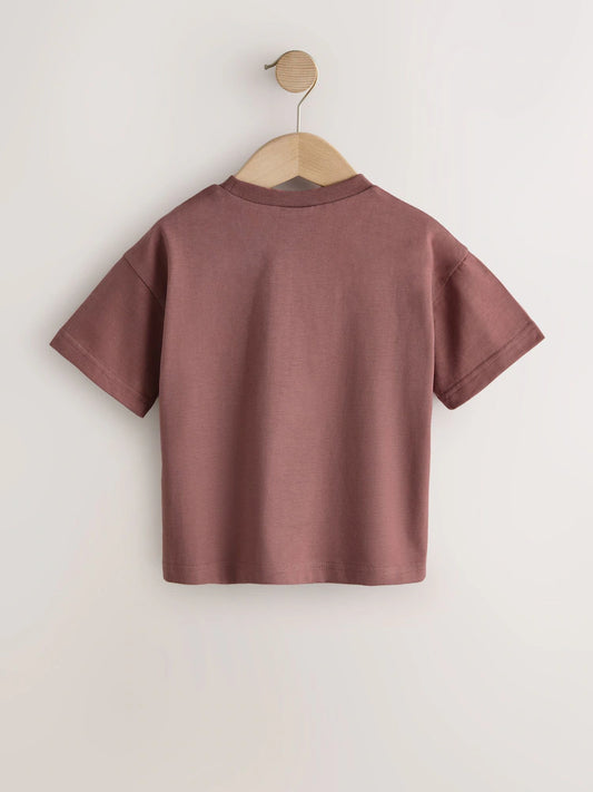 Brown/Pink Short Sleeve T-Shirt (3mths-7yrs)