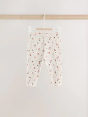 Ecru Floral Peplum Top and Leggings Baby Set (0mths-2yrs)