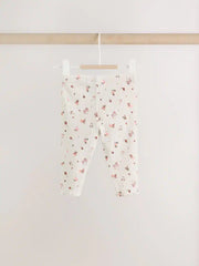 Ecru Floral Peplum Top and Leggings Baby Set (0mths-2yrs)