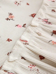 Ecru Floral Peplum Top and Leggings Baby Set (0mths-2yrs)