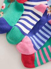 Multi Cotton Rich House Ankle Socks 4 Pack