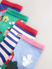 Multi Cotton Rich House Ankle Socks 4 Pack