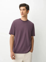 Purple Grape Regular Fit Essential Crew Neck Cotton T-Shirt