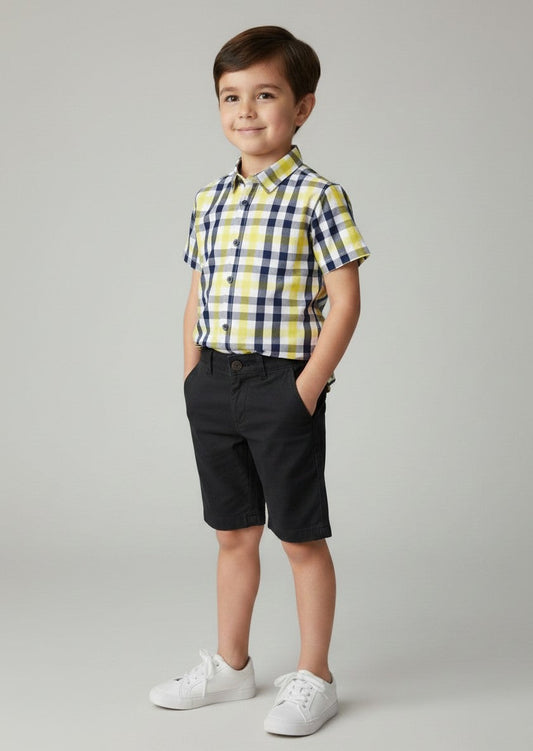 Yellow & Black Check Shirt