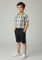 Yellow & Black Check Shirt