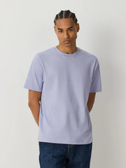 Purple Lilac Regular Fit Essential Crew Neck Cotton T-Shirt