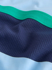 Blue/Navy Textured Colourblock Short Sleeve T-Shirt (3-16yrs)