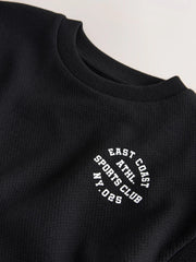 Black Varsity Relaxed Fit T-Shirt (3-16yrs)