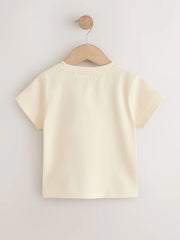Ecru Butterfly Beaded T-Shirt (3-16yrs)