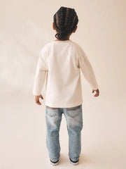 White Alphabet Long Sleeve Graphic T-Shirt (3mths-7yrs)