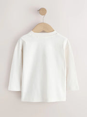 White Alphabet Long Sleeve Graphic T-Shirt (3mths-7yrs)