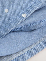 Denim Spot Baby Pinafore Long Sleeve Bodysuit And Tights 3 Piece Set (0mths-2yrs)