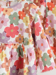 White Floral Peplum Top and Leggings Baby Set (0mths-2yrs)