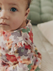 White Floral Peplum Top and Leggings Baby Set (0mths-2yrs)