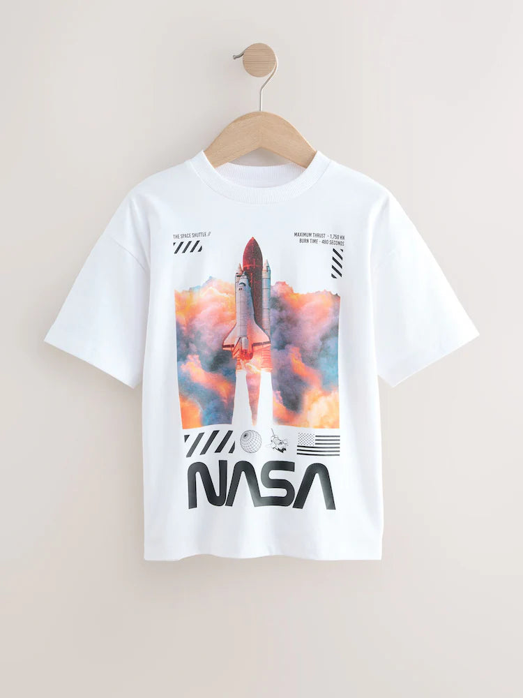 NEXT - White NASA Short Sleeve T-Shirt (3-16yrs)