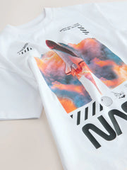 NEXT - White NASA Short Sleeve T-Shirt (3-16yrs)
