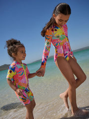 Orange Tropical Sunsafe Swimsuit (3mths-10yrs)