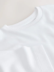 White Oversized Boxy Heavyweight Interlock T-Shirt