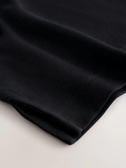 Black Oversized Boxy Heavyweight Interlock T-Shirt