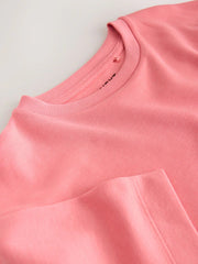 Pink Oversized Boxy Heavyweight Interlock T-Shirt