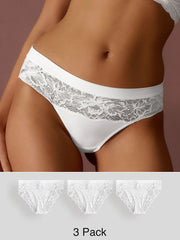 White High Leg Ultimate Comfort Knickers 3 Pack
