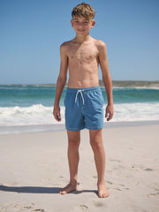 Blue Contrast Stitch Swim Shorts (3-16yrs)