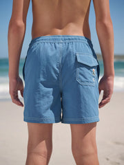 Blue Contrast Stitch Swim Shorts (3-16yrs)