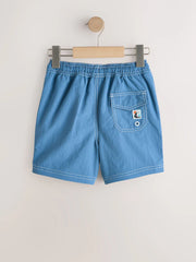 Blue Contrast Stitch Swim Shorts (3-16yrs)