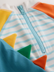 NEXT - White/Red/Yellow Short Sleeve Sunsafe Rash Vest and Swim Shorts Set (3mths-7yrs)