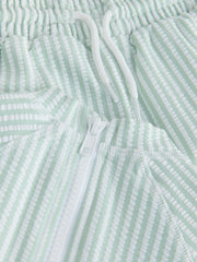 Green Textured Rash Vest and Swim Shorts Set (3mths-7yrs)z