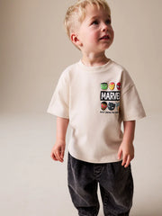 Light Grey Marvel Short Sleeve Cotton T-Shirt