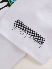 White Spray Graffiti Short Sleeve Graphic T-Shirt (3-16yrs)
