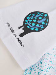 White Spray Graffiti Short Sleeve Graphic T-Shirt (3-16yrs)