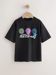 Black Skate of Mind Short Sleeve Graphic T-Shirt