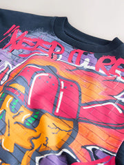 Navy Graffiti Skull Short Sleeve Graphic T-Shirt (3-16yrs)