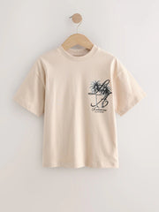 Stone Palm Back Print Short Sleeve Graphic T-Shirt (3-16yrs)