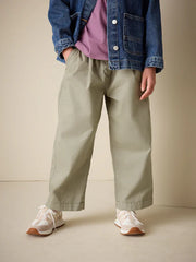 Khaki Green Barrel Pullon Trousers