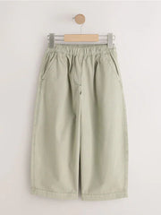 Khaki Green Barrel Pullon Trousers
