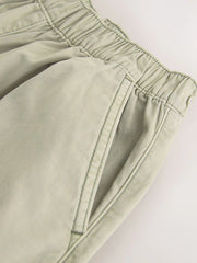 Khaki Green Barrel Pullon Trousers