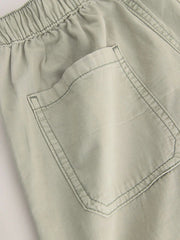 Khaki Green Barrel Pullon Trousers