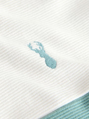 NEXT - Teal Blue/Ecru Textured Colourblock Polo Shirt (3-16yrs)