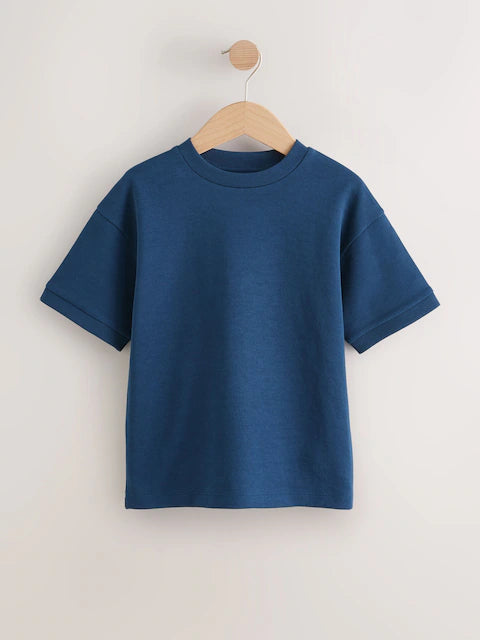 NEXT - Navy Blue Relaxed Fit Heavyweight T-Shirt (3-16yrs)
